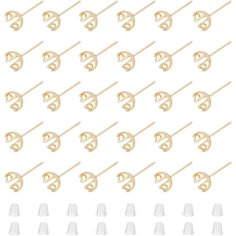 Pearl Earring Stud - 30 pezzi di montaggio per orecchini