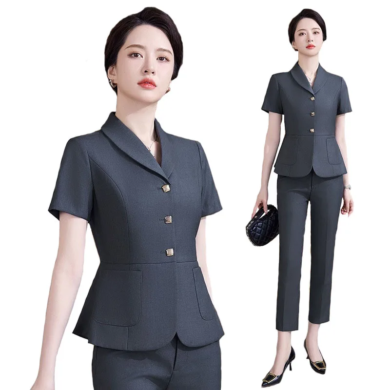 Women'S Formal Wear Pantsuits - Pop 2024 Estate Formale OL Stili