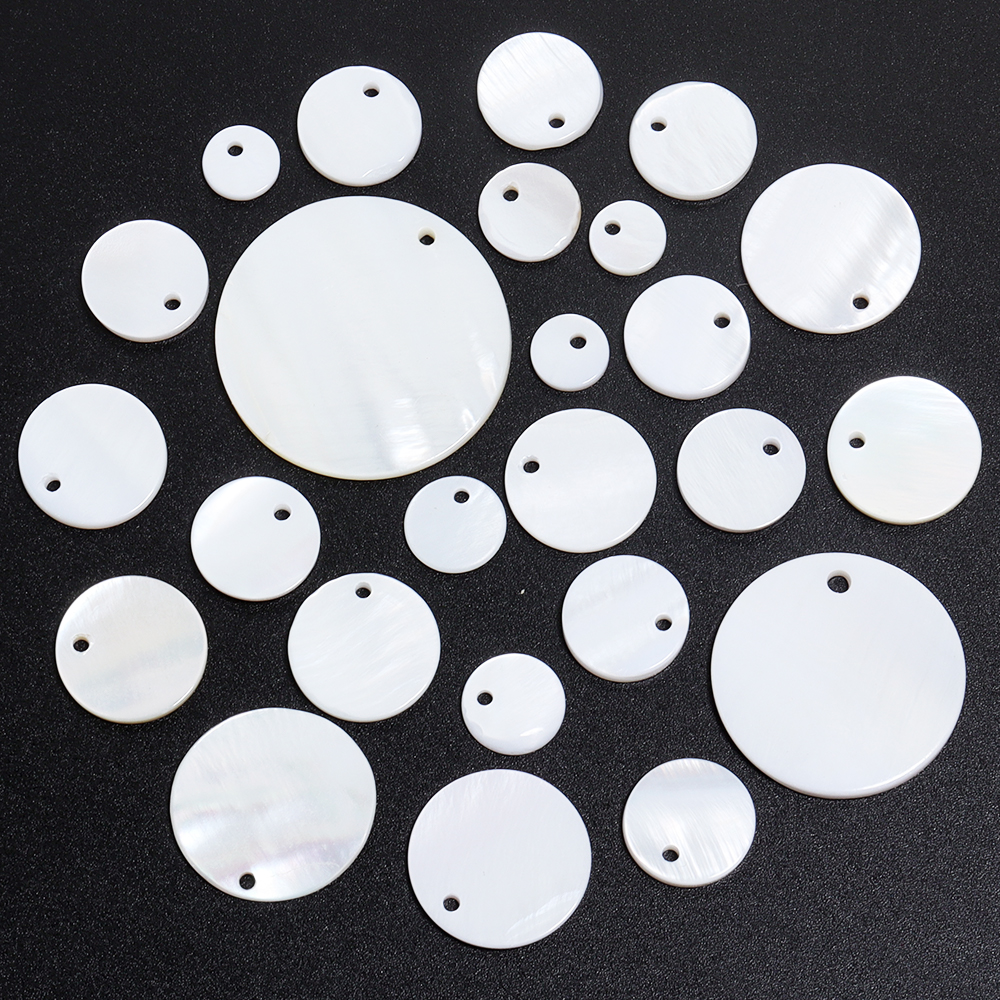 Pearl Earring Stud - 5-30 pezzi di dischi in madreperla