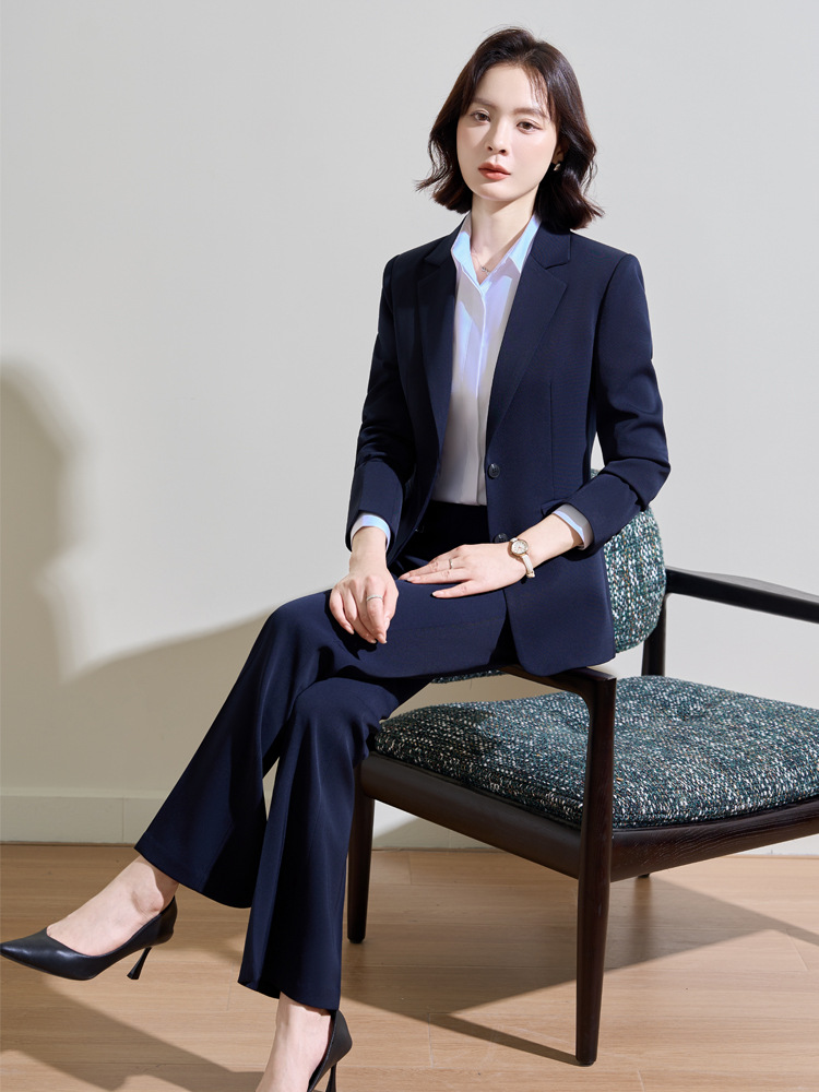 Women'S Formal Wear Pantsuits - Abito professionale blu navy da donna,