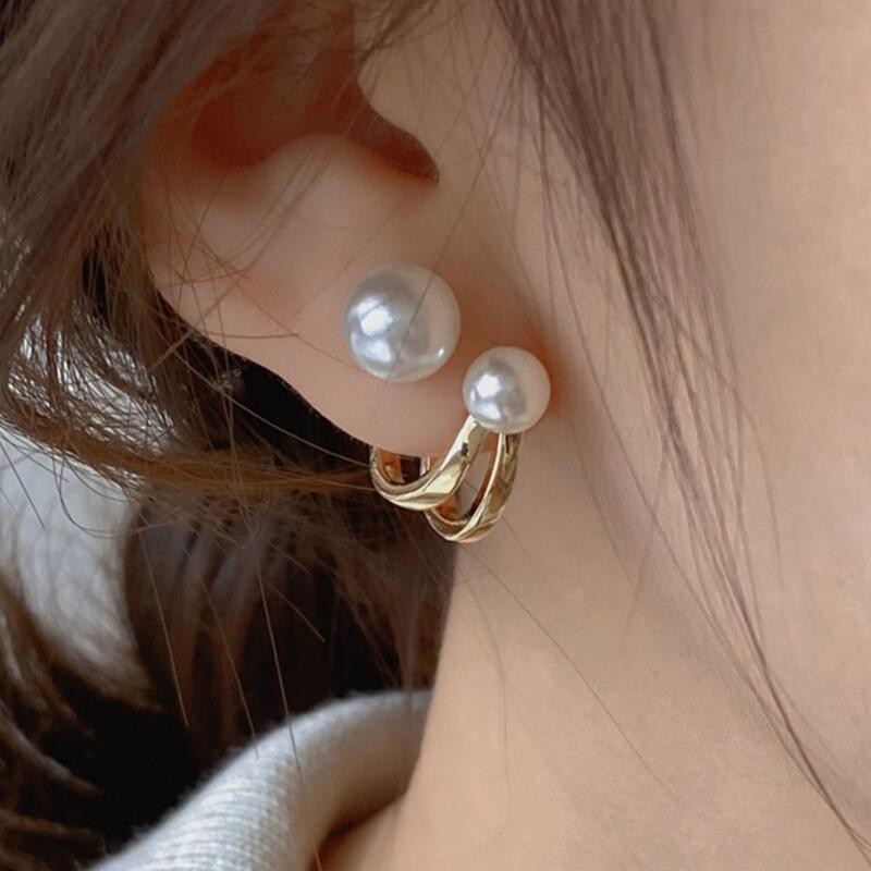 Pearl Earring Stud - 925 ago d'argento moda coreana orecchini