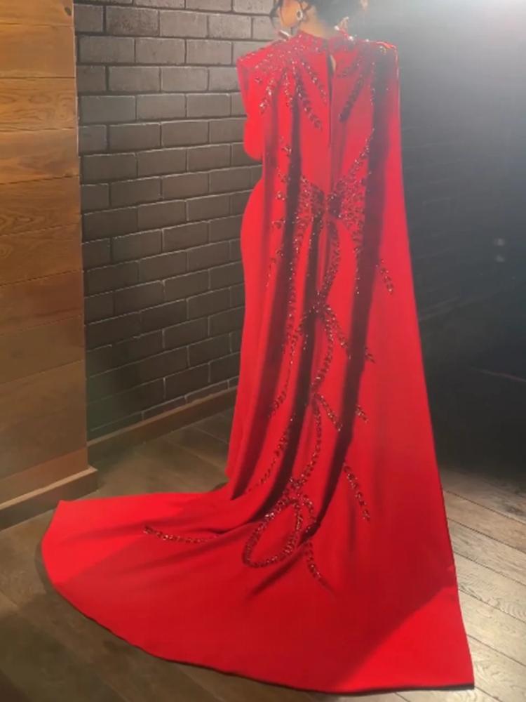 Women Formal Wear For Party - Abito da sera rosso personalizzato in