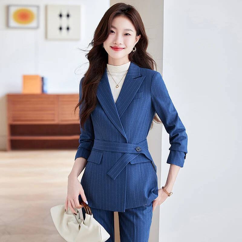 Women'S Formal Wear Pantsuits - Pantaloni formali a righe eleganti in
