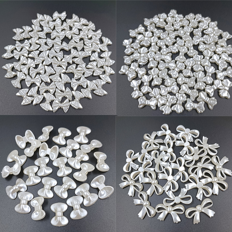 Pearl Earring Stud - 20 pz/borsa Nastro Acrilico Arco ABS