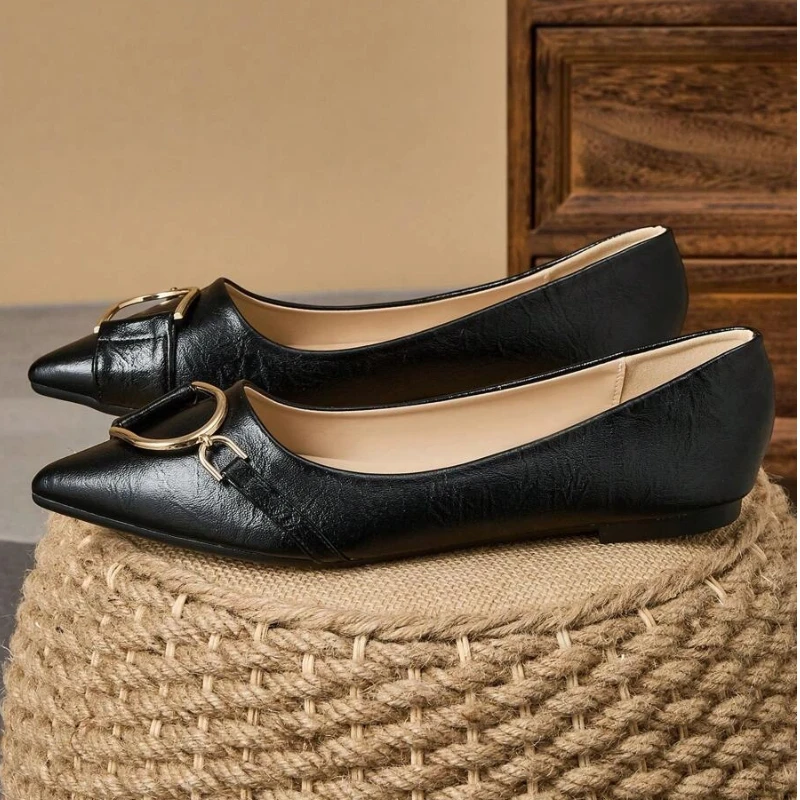 Women Formal Wear With Shoes - Eleganti Ballerine Nere da Donna con