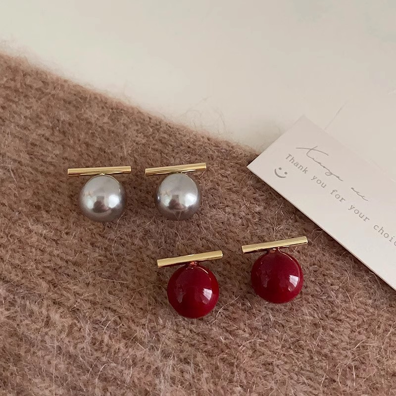 Pearl Earring Stud - Orecchini di perle alla moda coreana