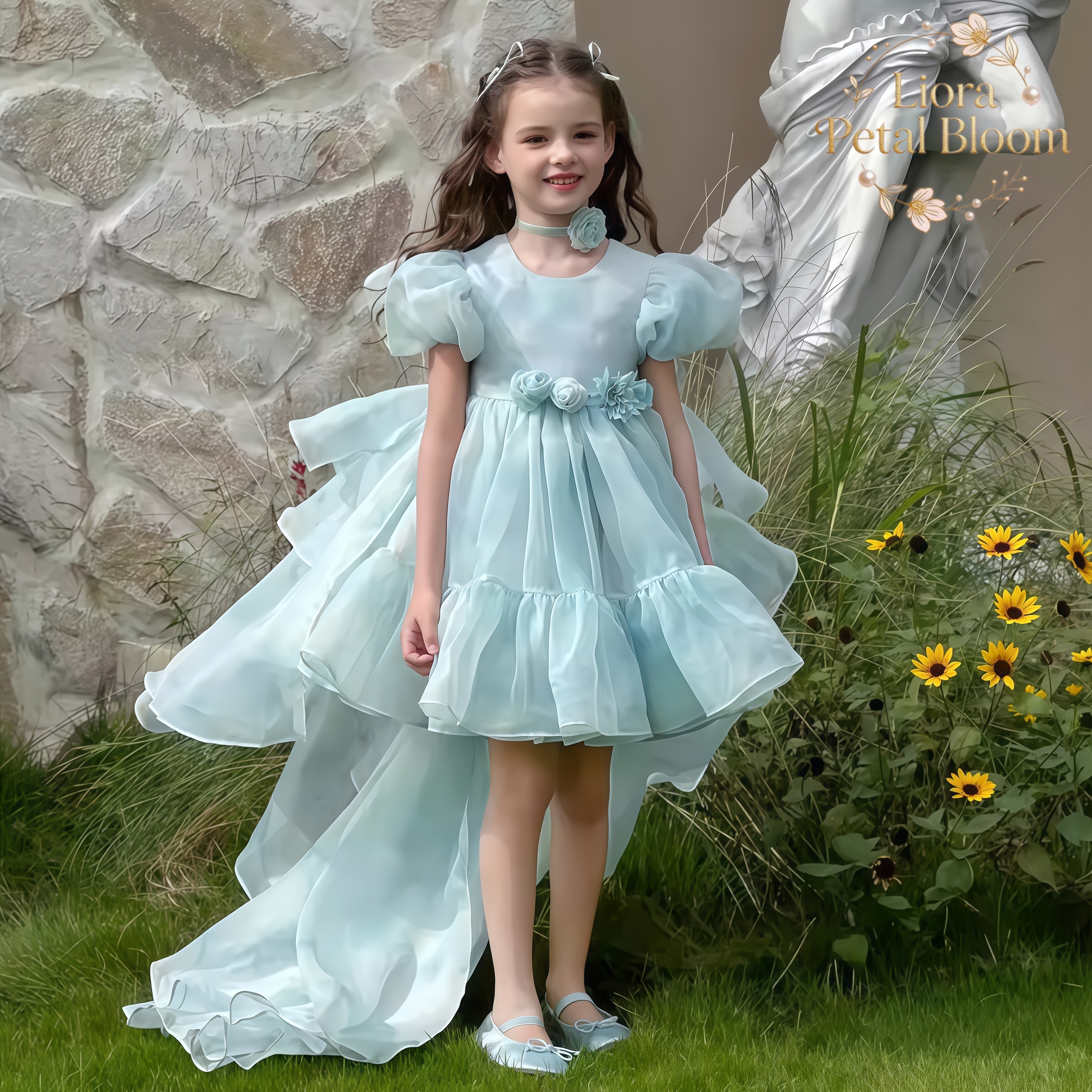 Women Formal Wear For Party - Abito da Cerimonia in Tulle Blu