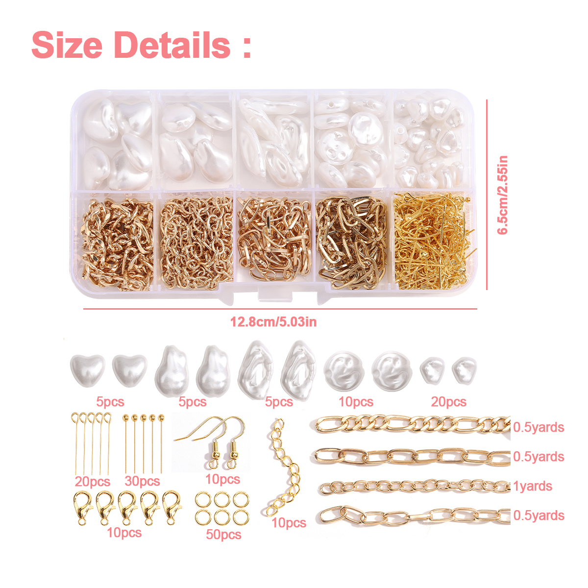 Set di 179/366 Pezzi in ABS, P - Pearl Earring Stud recensione e prezzo