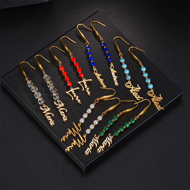 Auxauxme Orecchini con nome pe - Pearl Earring Stud recensione e prezzo