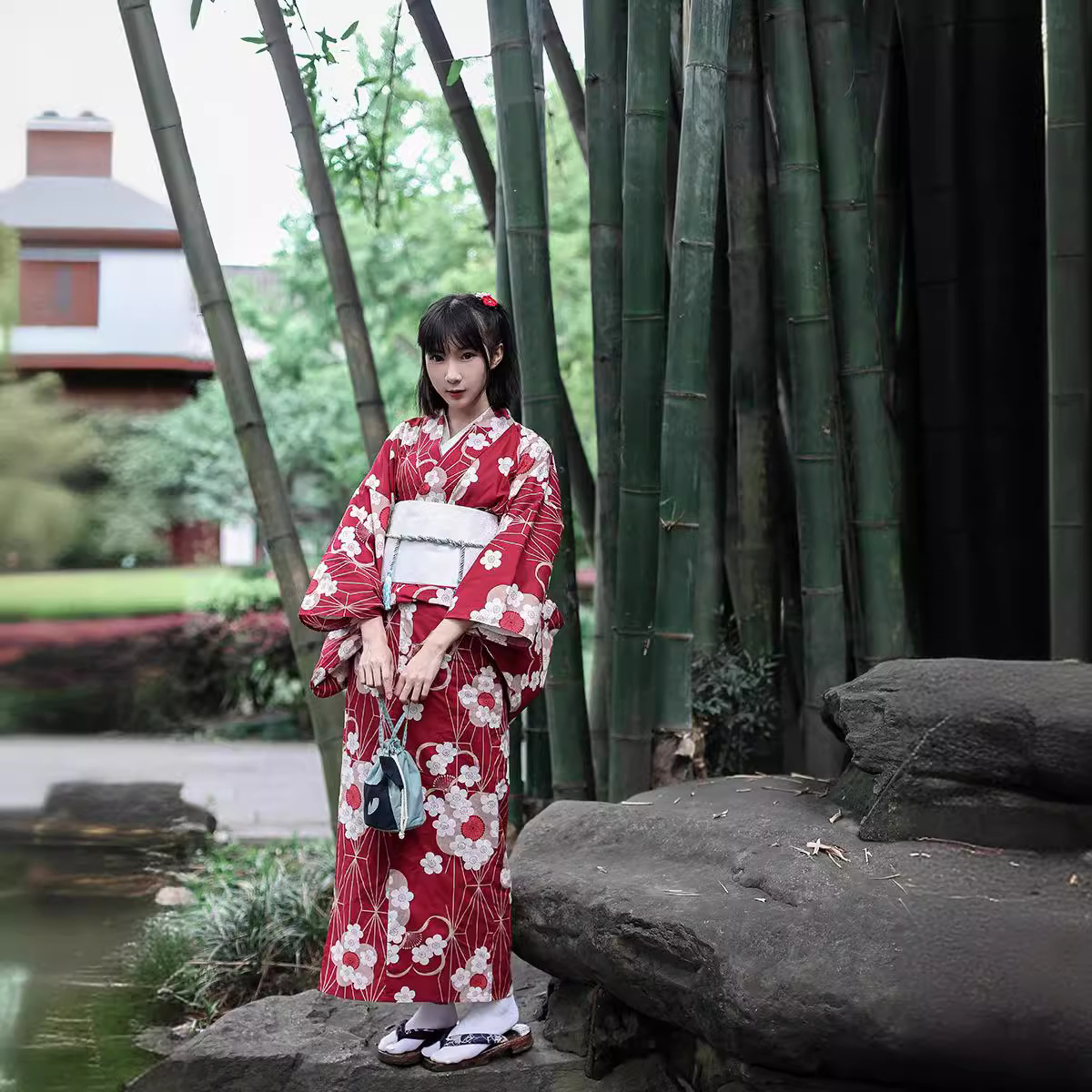 Kimono Yukata Giapponese Rosso - Japanese Women Formal Wear recensione e prezzo