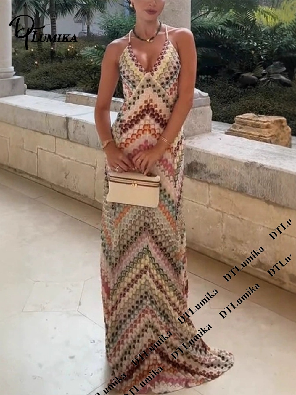 DTLumika Abito lungo con stamp - Women'S Formal Resort Wear recensione e prezzo